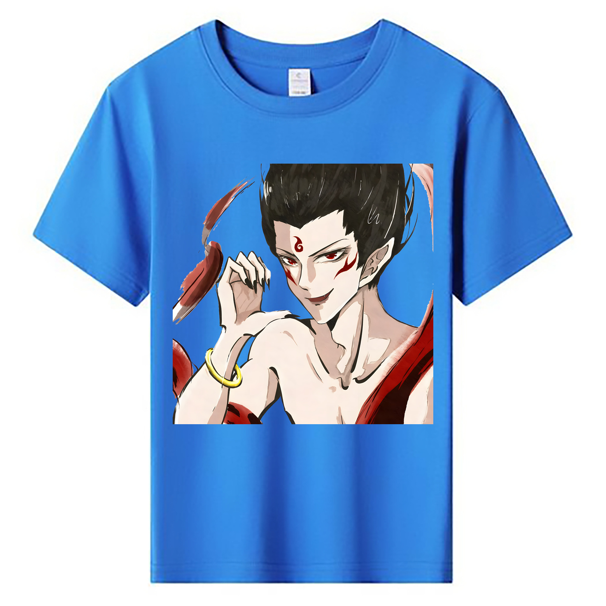 （画像用） Ne Zha 2 ナタ 魔童の大暴れ 綿100％キッズTシャツ（フロントプリント）